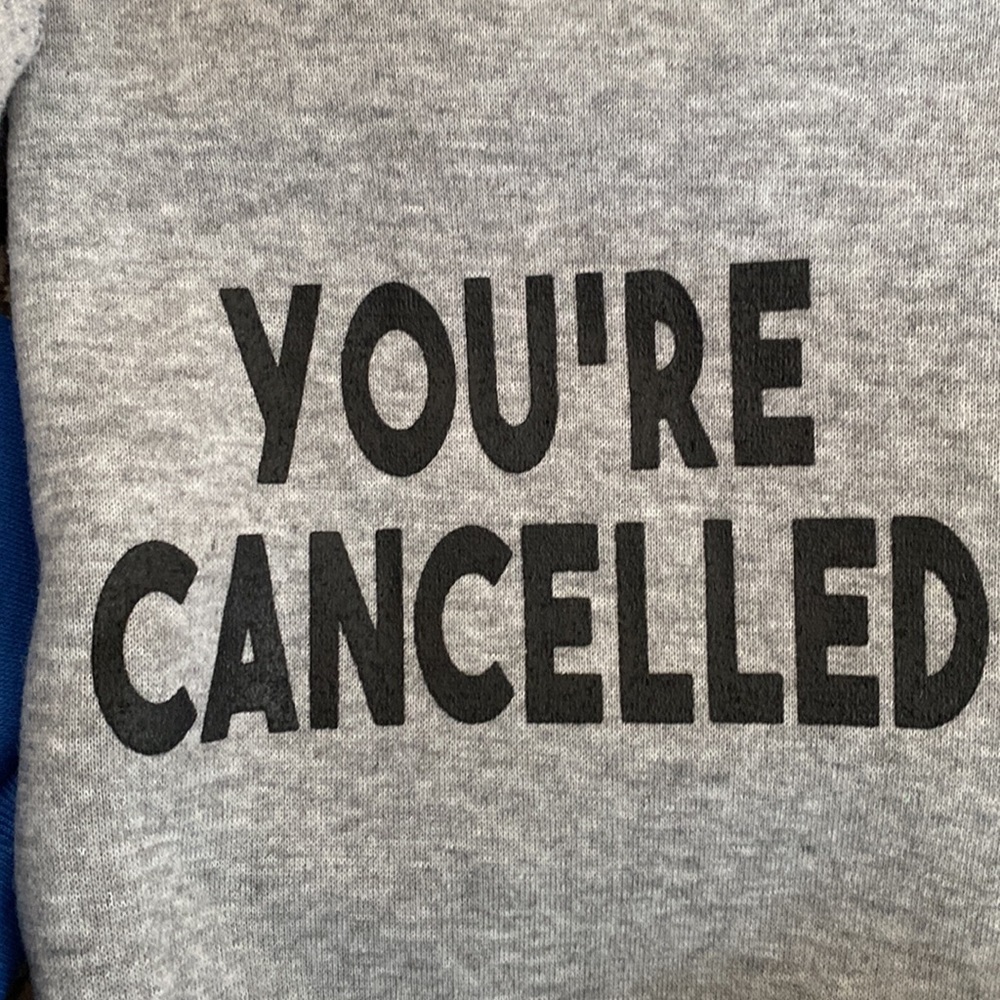 Pet Small "You're Cancelled" Gray Hoodie - Picture 2 of 10